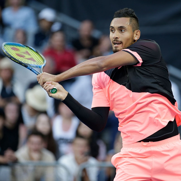 Nick Kyrgios had few problems dispatching Rogerio Dutra Silva